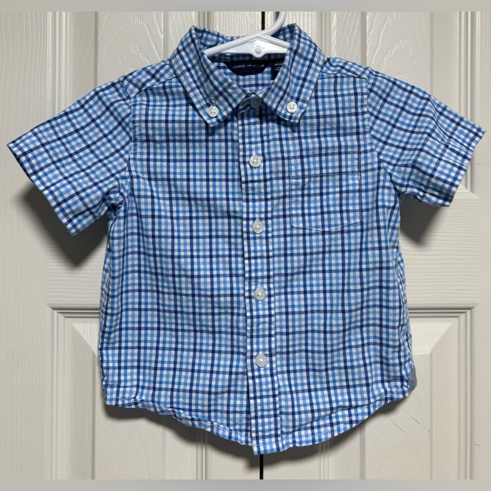 Janie and Jack Boys Gingham Button Down Shirt